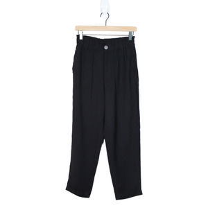 Zara Black Comfort Waist High Waisted Straight Leg Pants